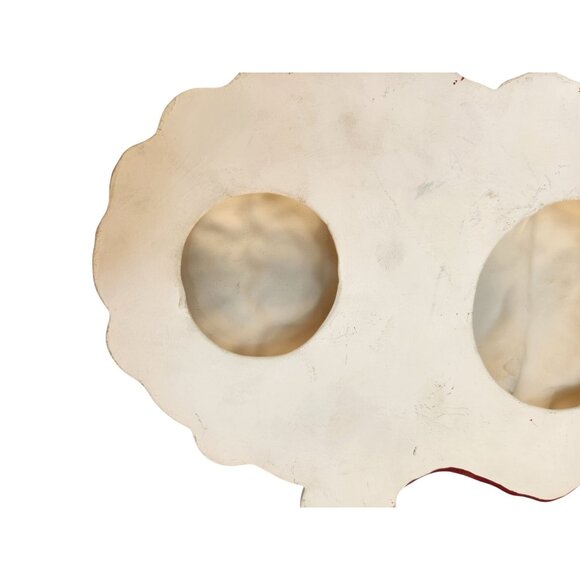 Santa Claus Face Wall Hanging Christmas Decoration Red/White Vintage Look 13x10 - Picture 11 of 12